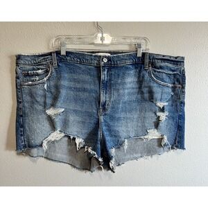 Abercrombie & Fitch The Mom Short High Rise Denim Shorts Size 24